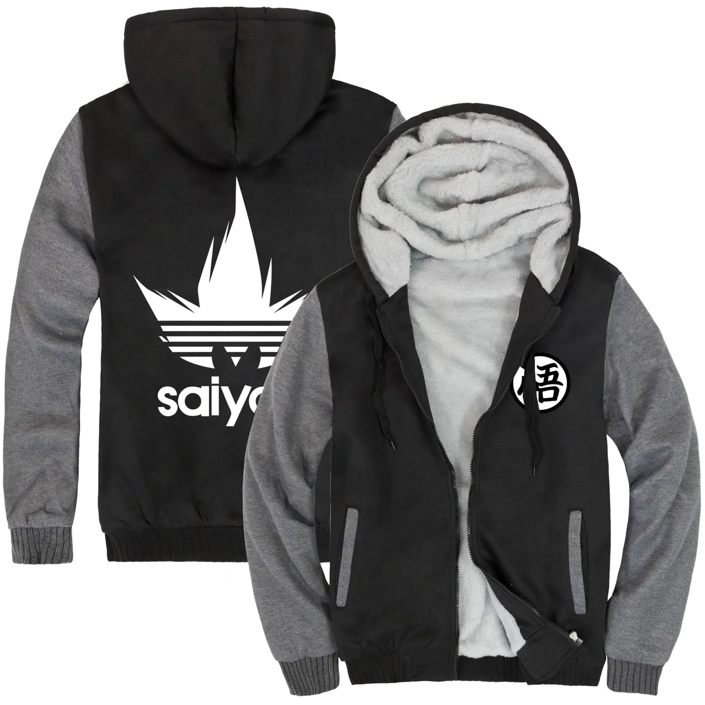 Saiyan Spirit Fleece Hoodie – Dragon Ball Inspired Jacket