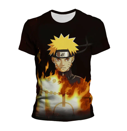 Naruto Uzumaki 3D Print Tee – Summer Edition
