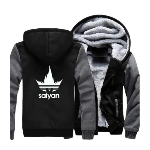 Saiyan Spirit Fleece Hoodie – Dragon Ball Inspired Jacket