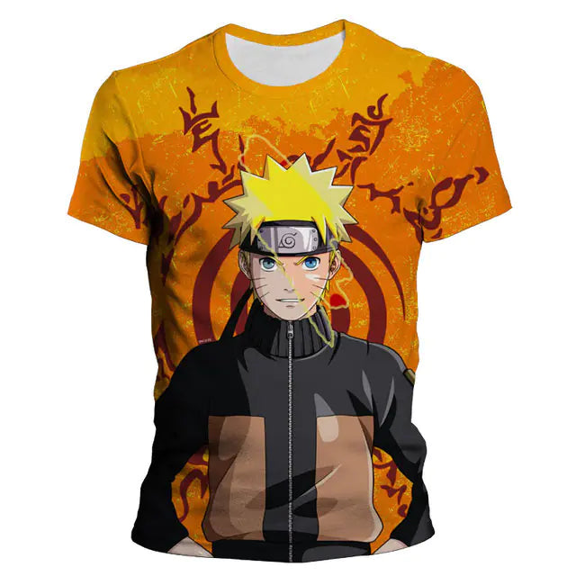 Naruto Uzumaki 3D Print Tee – Summer Edition