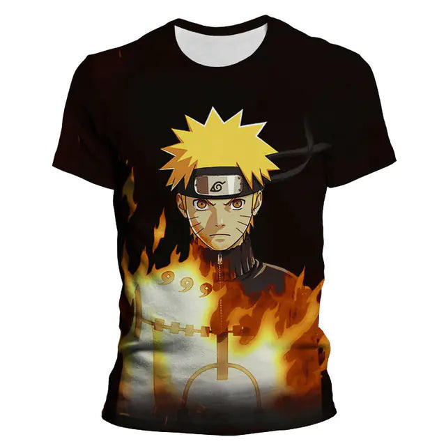Naruto Uzumaki 3D Print Tee – Summer Edition