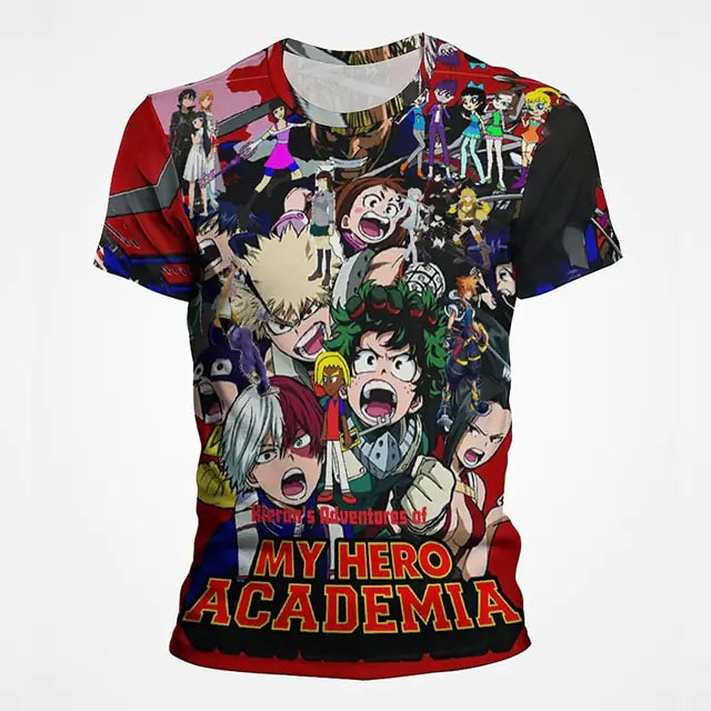 My Hero Academia Anime Graphic T-Shirt – Men's Casual Polyester Tee