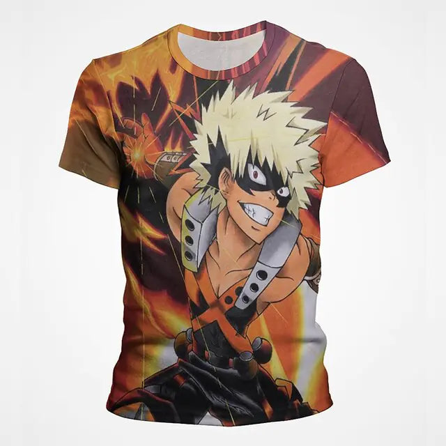 My Hero Academia Anime Graphic T-Shirt – Men's Casual Polyester Tee