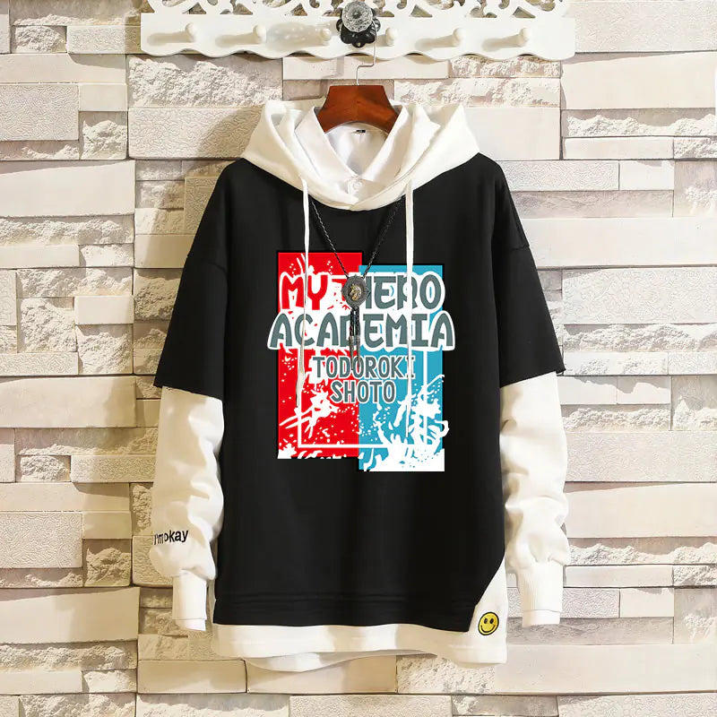 My Hero Academia Hoodie – Bakugou & Deku Two-Tone Anime Sweatshirt