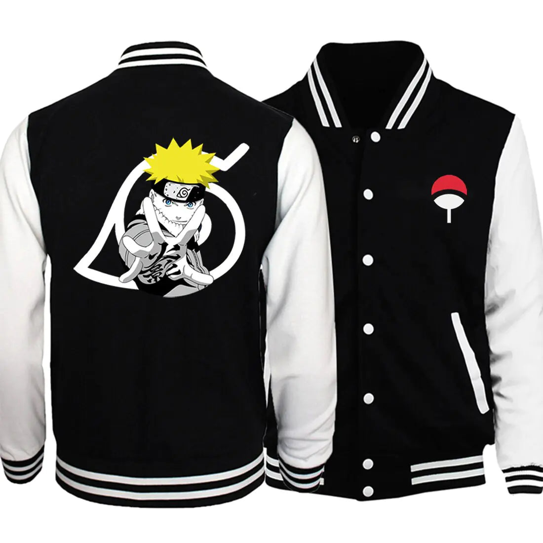Naruto Unisex Varsity Jacket – Konoha Symbol Baseball Style