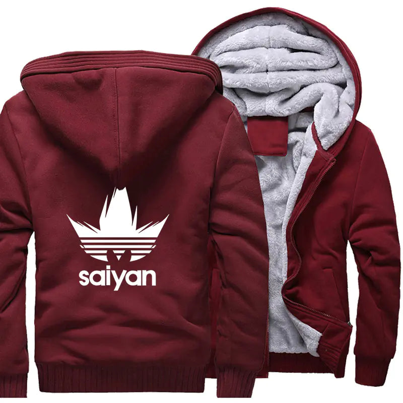 Saiyan Spirit Fleece Hoodie – Dragon Ball Inspired Jacket