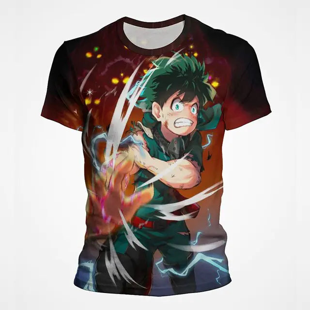 My Hero Academia Anime Graphic T-Shirt – Men's Casual Polyester Tee