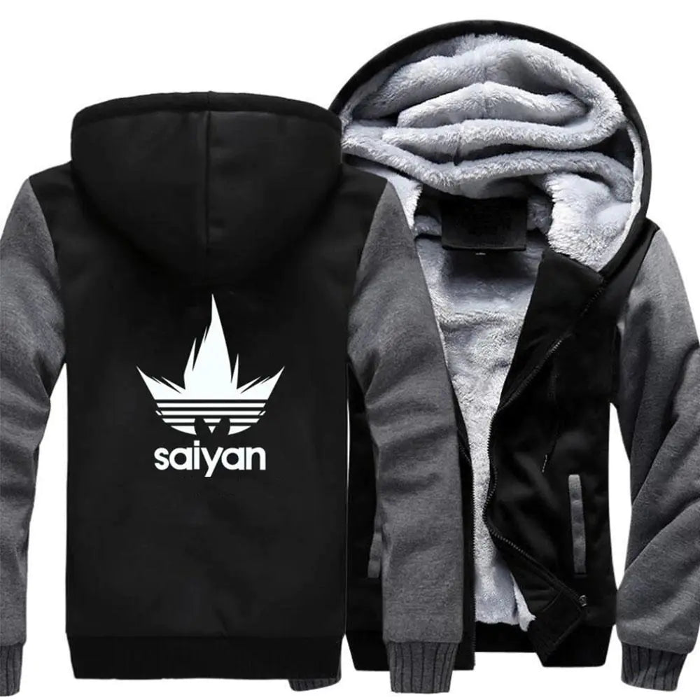 Saiyan Spirit Fleece Hoodie – Dragon Ball Inspired Jacket