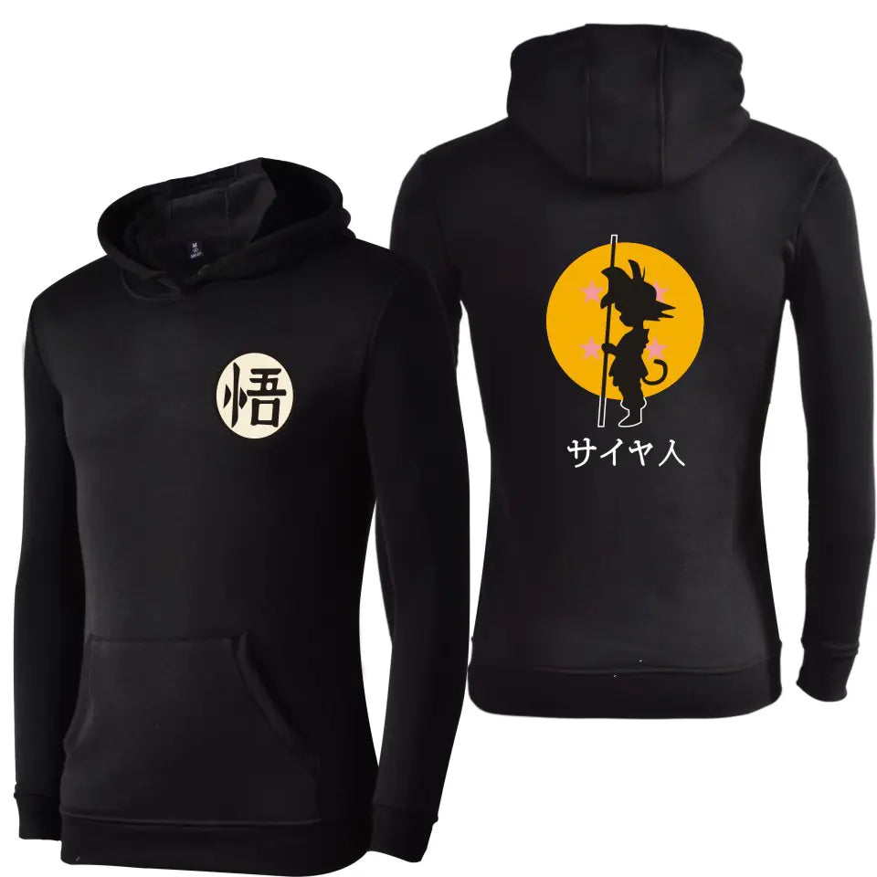 Dragon Ball Kanji Symbol Fleece Hoodie – Unisex Anime Streetwear