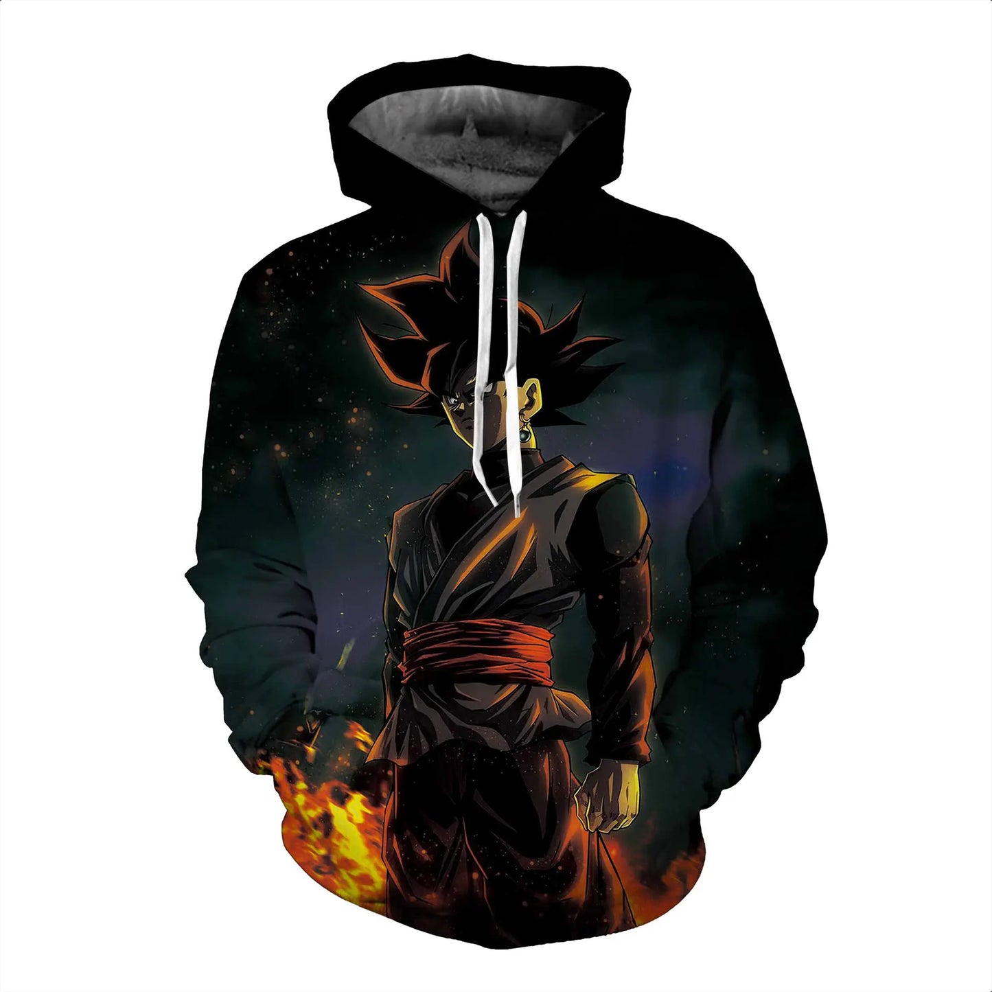 Dragon Ball Z Goku Flame Hoodie – Anime Streetwear