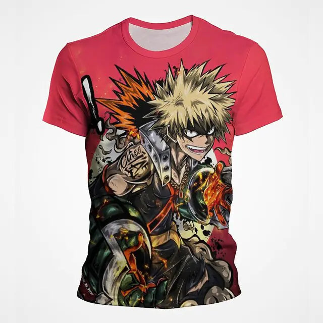 My Hero Academia Anime Graphic T-Shirt – Men's Casual Polyester Tee