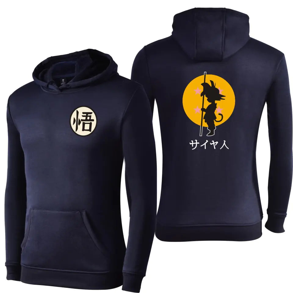 Dragon Ball Kanji Symbol Fleece Hoodie – Unisex Anime Streetwear