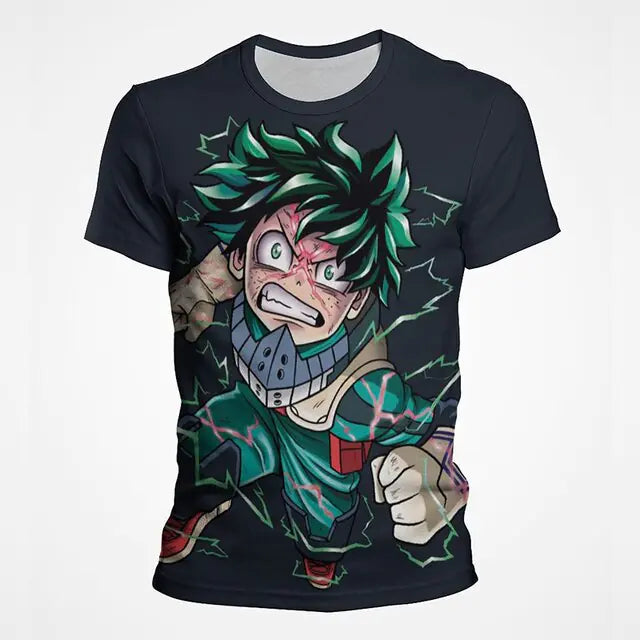 My Hero Academia Anime Graphic T-Shirt – Men's Casual Polyester Tee