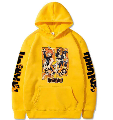 nime Hoodie – Haikyuu!! Volleyball Team Design (Unisex)