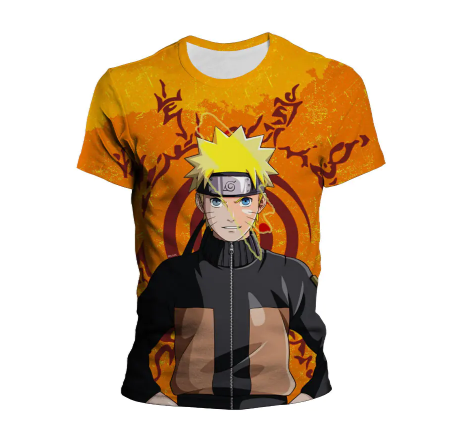 Naruto Uzumaki 3D Print Tee – Summer Edition