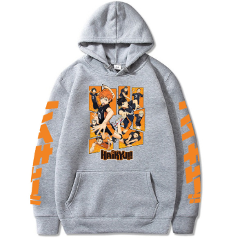 nime Hoodie – Haikyuu!! Volleyball Team Design (Unisex)