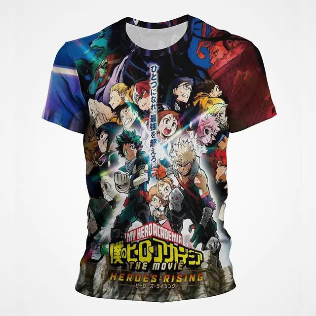 My Hero Academia Anime Graphic T-Shirt – Men's Casual Polyester Tee