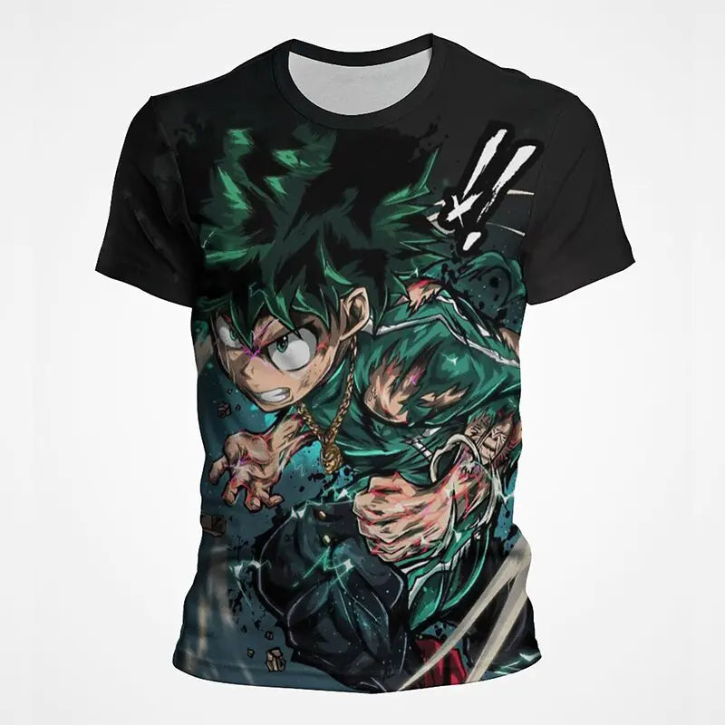 My Hero Academia Anime Graphic T-Shirt – Men's Casual Polyester Tee