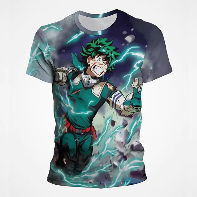 My Hero Academia Anime Graphic T-Shirt – Men's Casual Polyester Tee