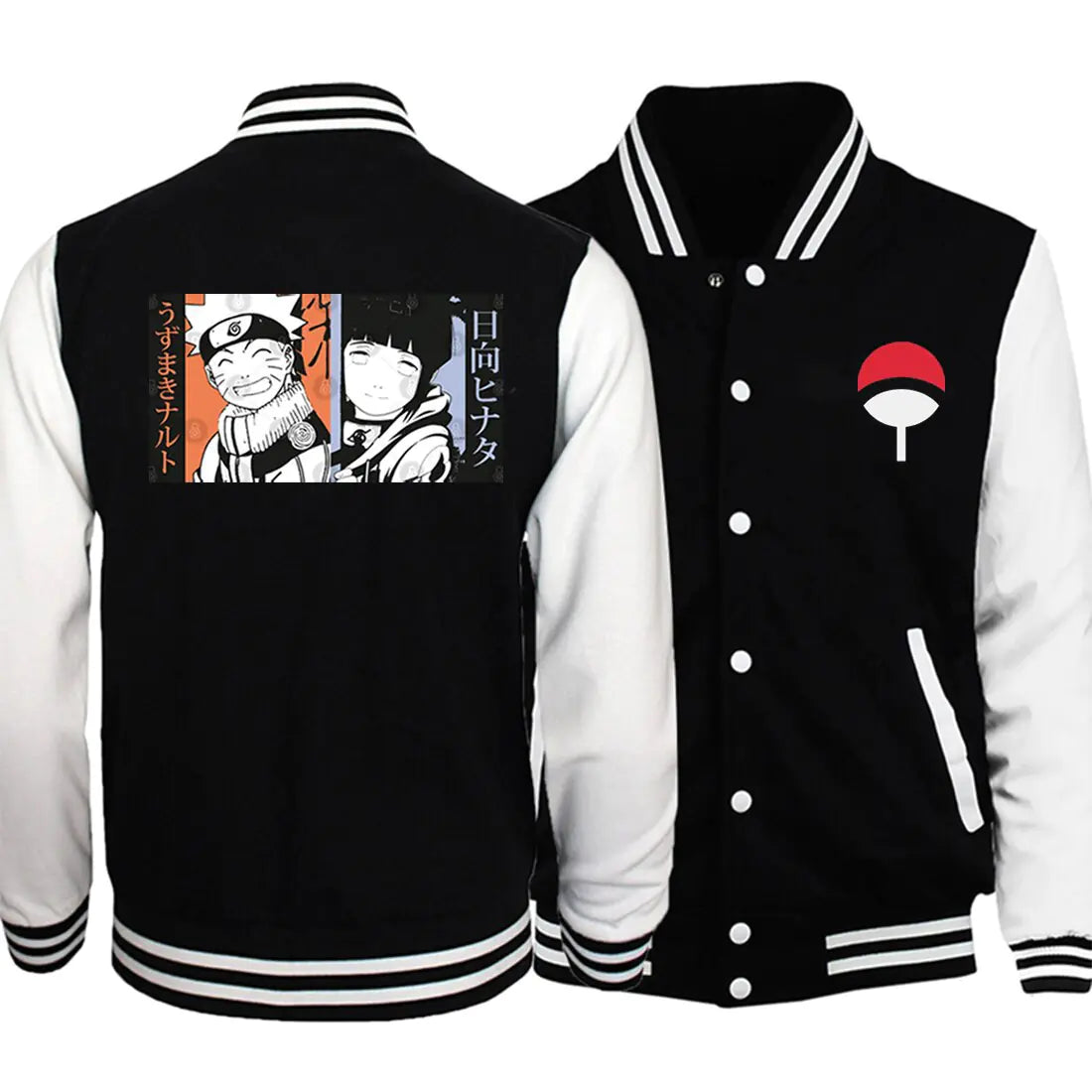 Naruto Unisex Varsity Jacket – Konoha Symbol Baseball Style