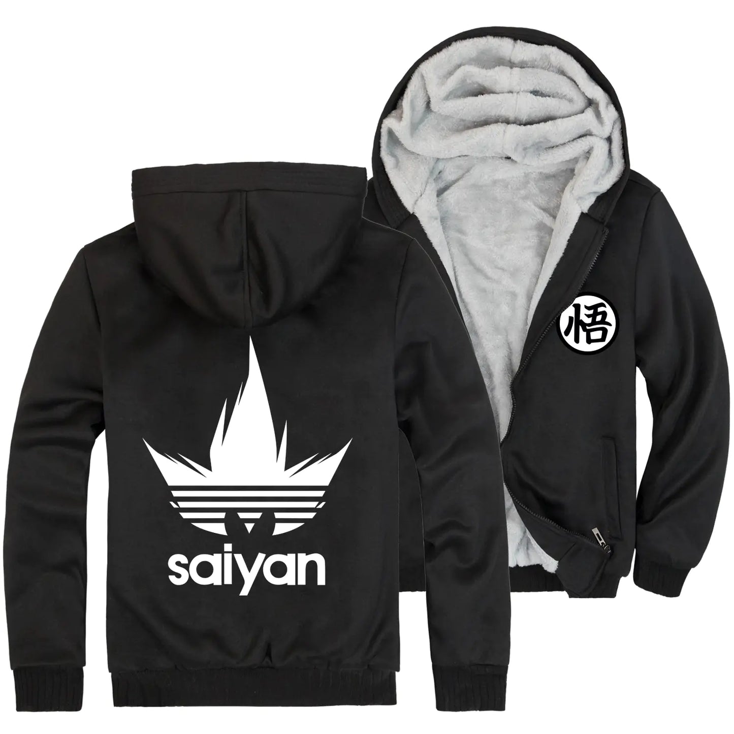 Saiyan Spirit Fleece Hoodie – Dragon Ball Inspired Jacket
