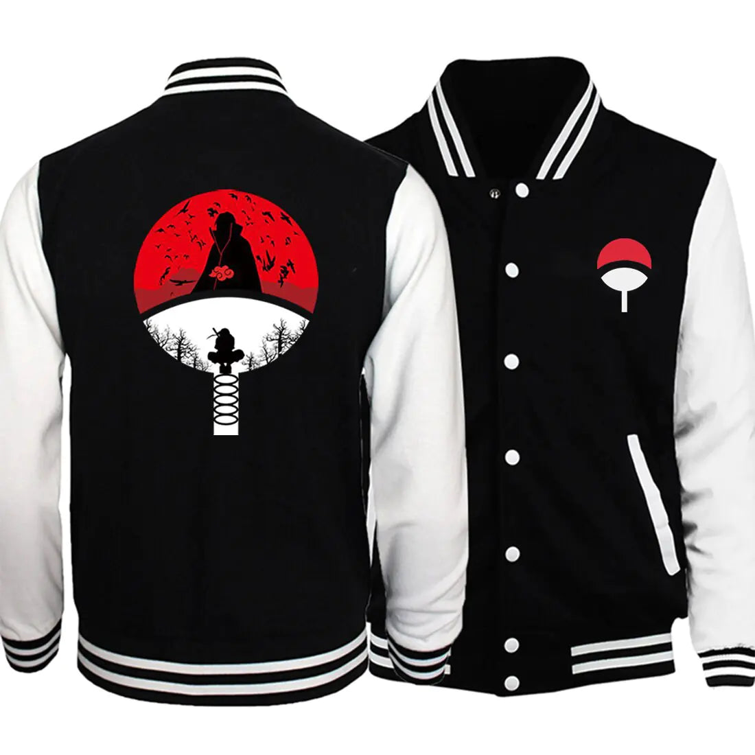 Naruto Unisex Varsity Jacket – Konoha Symbol Baseball Style