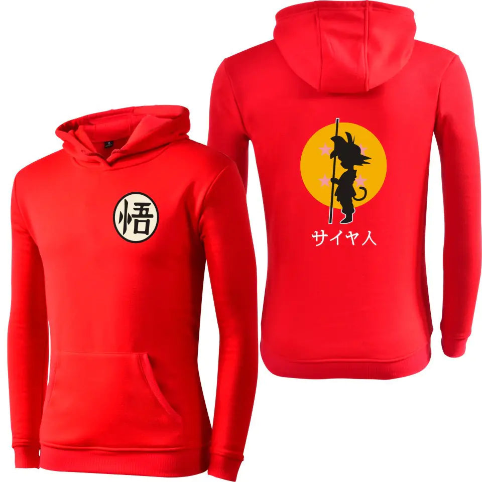 Dragon Ball Kanji Symbol Fleece Hoodie – Unisex Anime Streetwear