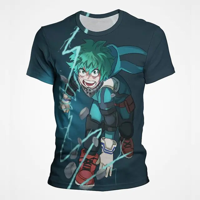 My Hero Academia Anime Graphic T-Shirt – Men's Casual Polyester Tee