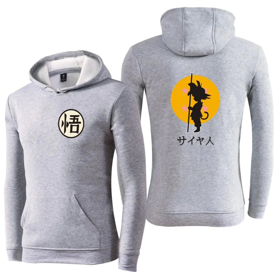 Dragon Ball Kanji Symbol Fleece Hoodie – Unisex Anime Streetwear
