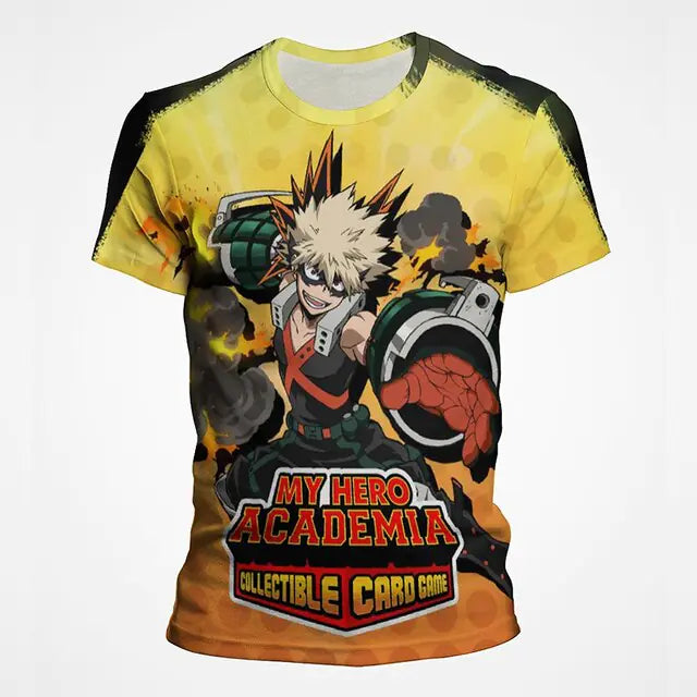 My Hero Academia Anime Graphic T-Shirt – Men's Casual Polyester Tee