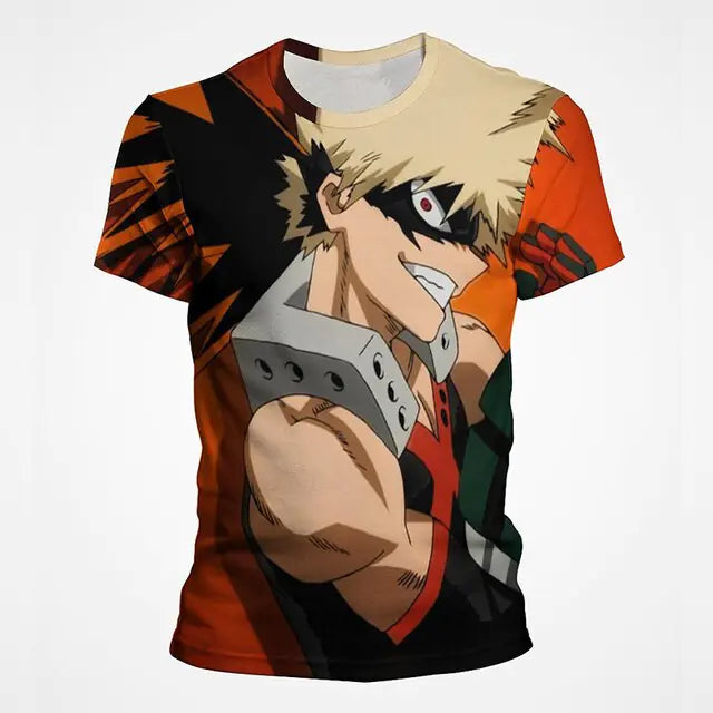 My Hero Academia Anime Graphic T-Shirt – Men's Casual Polyester Tee