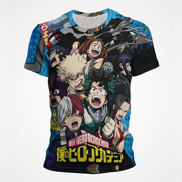 My Hero Academia Anime Graphic T-Shirt – Men's Casual Polyester Tee