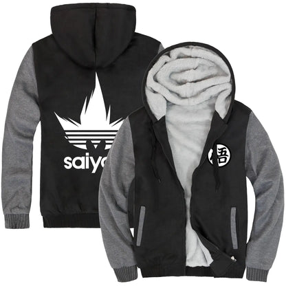 Saiyan Spirit Fleece Hoodie – Dragon Ball Inspired Jacket