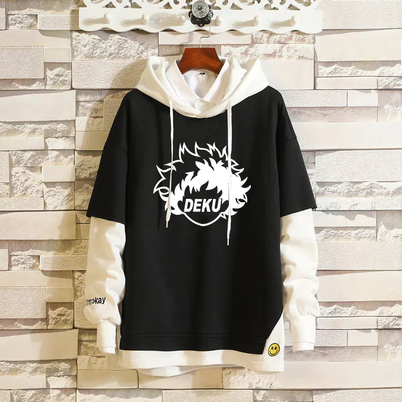 My Hero Academia Hoodie – Bakugou & Deku Two-Tone Anime Sweatshirt