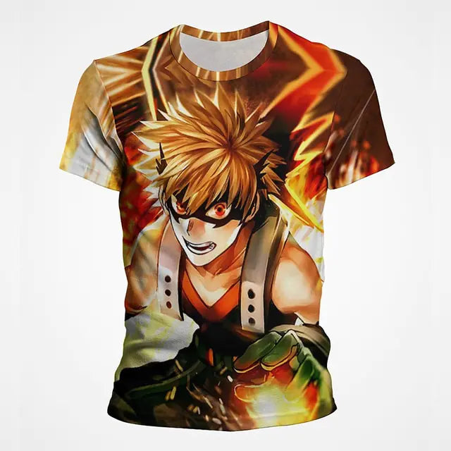 My Hero Academia Anime Graphic T-Shirt – Men's Casual Polyester Tee